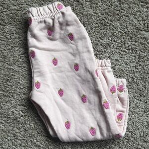 Zara Light Pink Pants with Strawberry Design